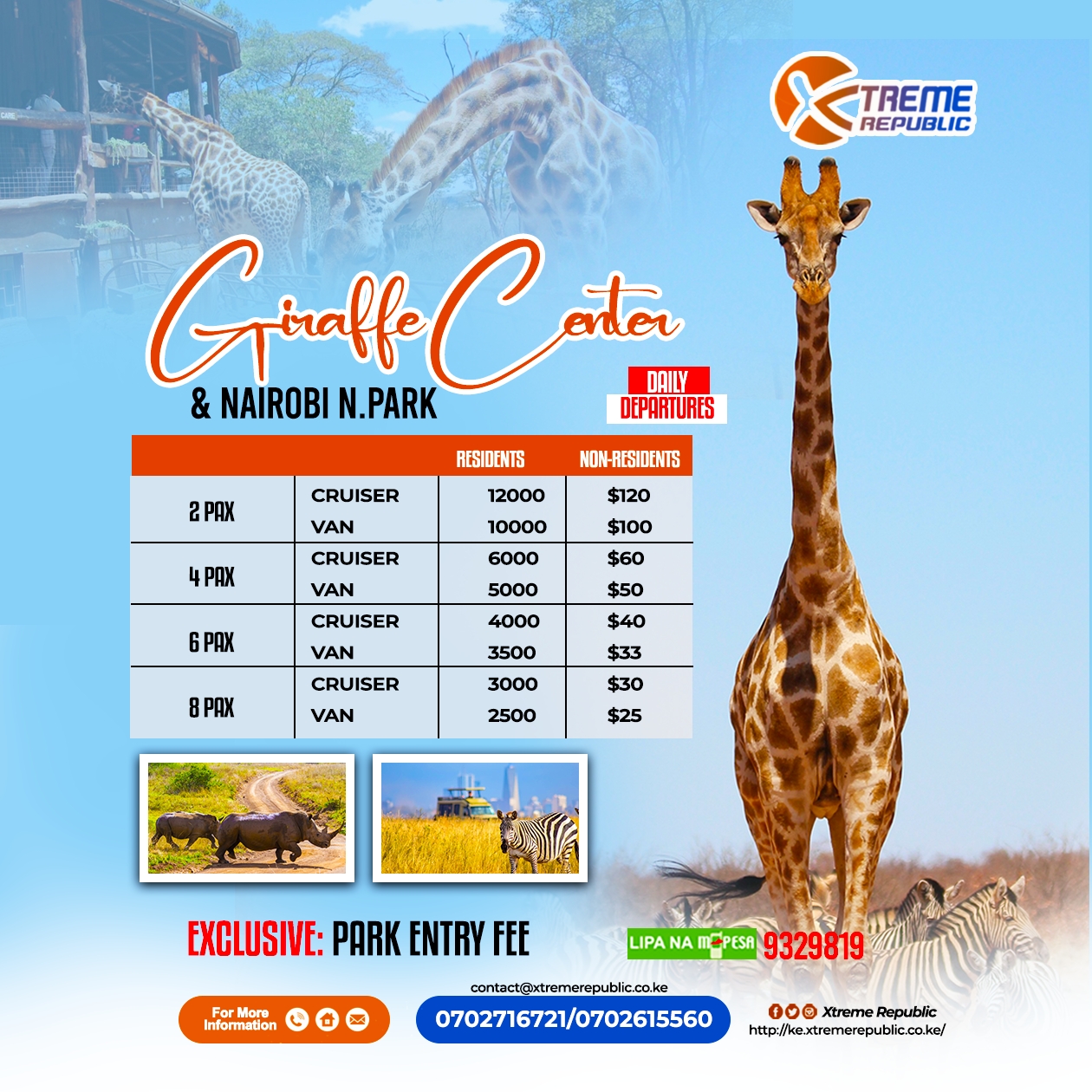 Nairobi National Park & Giraffe Centre - Private Option